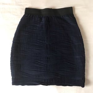 Navy Blue Spandex Skirt